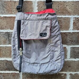 Kavu Gray and Red Crossbody Bag